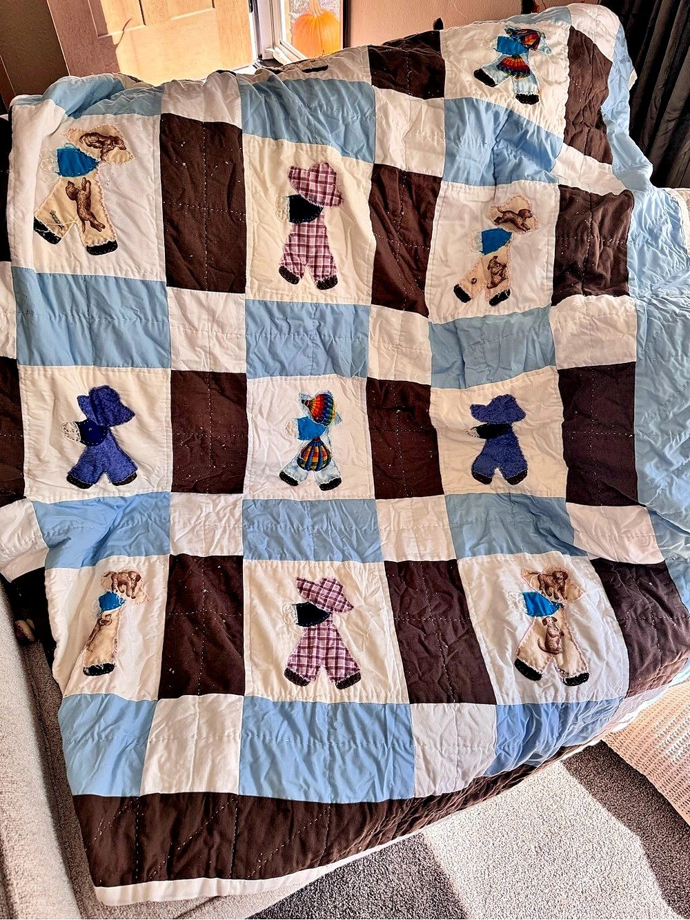 Vintage handmade 1970’s Appliqué overall Sam pattern